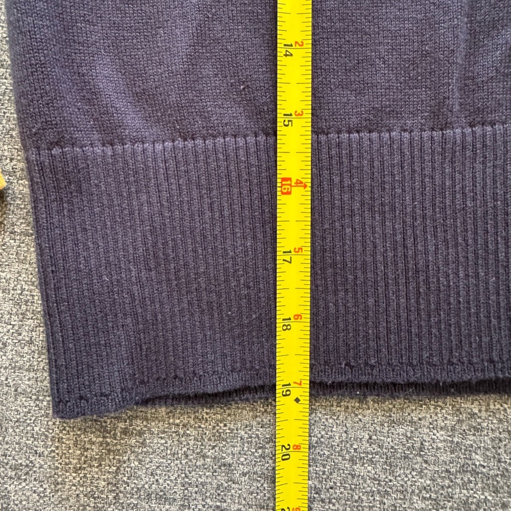 Tommy Hilfiger Women’s Cropped Black Color Block V-Neck Sweater Size Small - Picture 8 of 14
